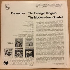 SWINGLE SINGERS WITH MODERN JAZZ QUARTET - ENCOUNTER 1966 MONO 2.EL PLAK