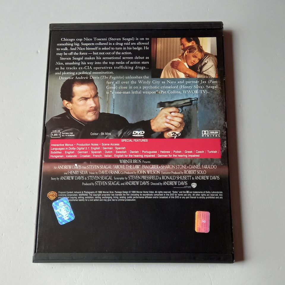 NICO (ABOVE THE LAW) - STEVEN SEAGAL, PAM GRIER, SHARON STONE - YÖN.: ANDREW DAVIS - DVD SNAPCASE 2.EL