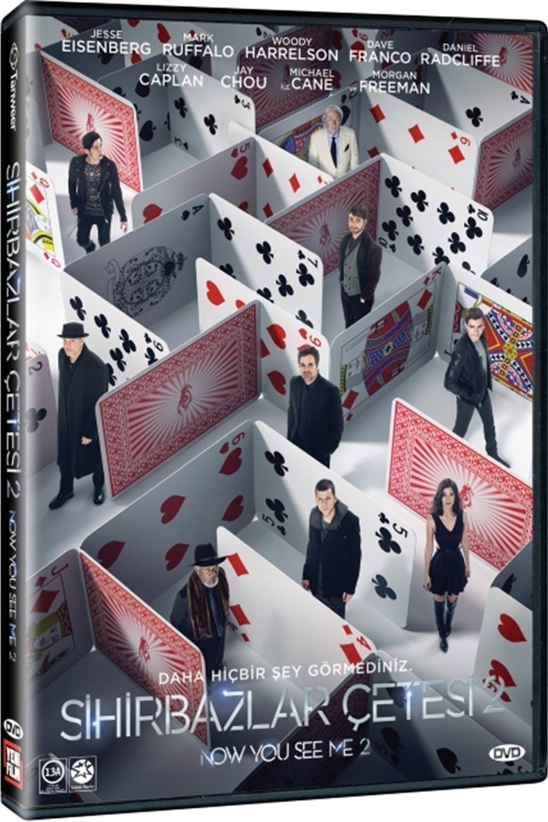 SİHİRBAZLAR ÇETESİ 2 - NOW YOU SEE ME 2 - JESSE EISENBERG - MARK RUFFALO - WOODY HARRELSON - MICHAEL CAINE - MORGAN FREEMAN - DVD AMBALAJINDA SIFIR