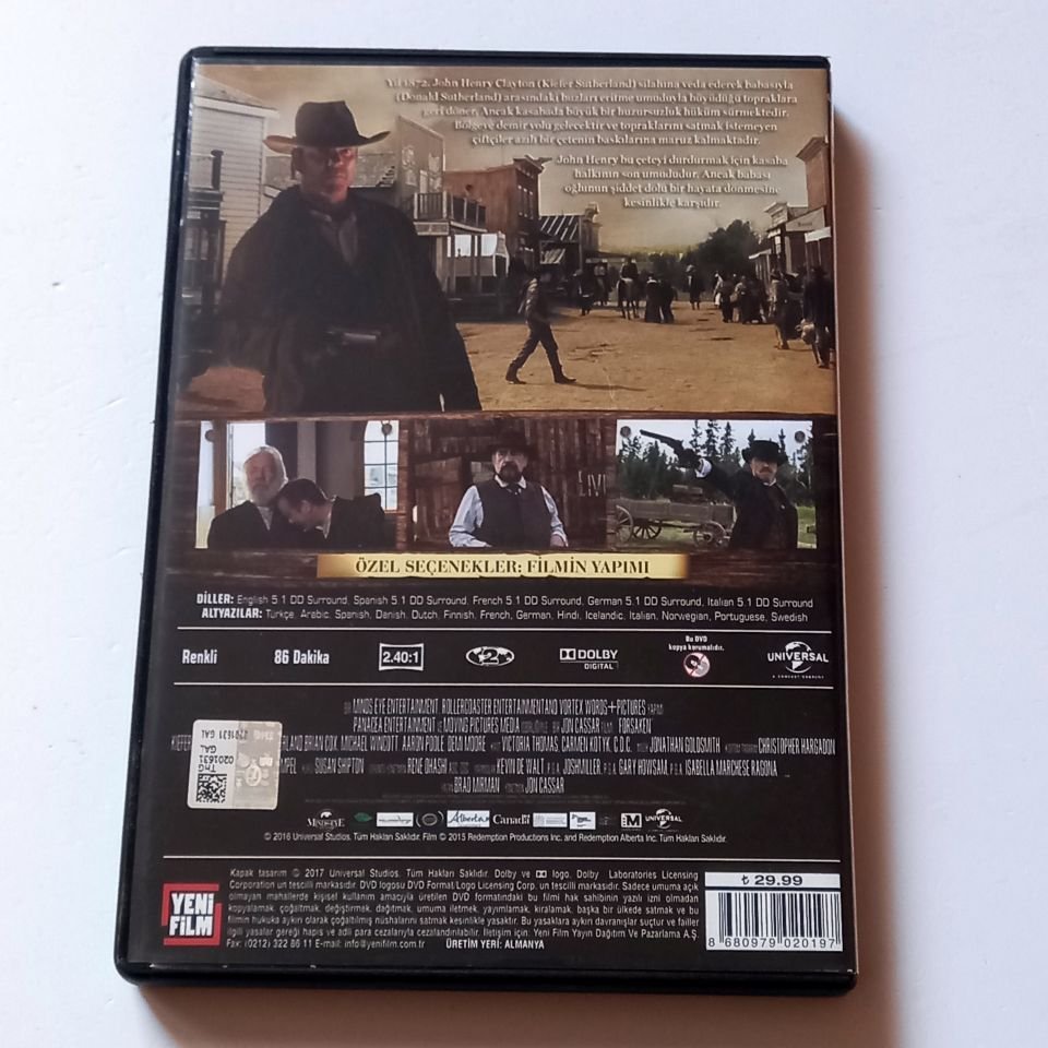 TERKEDİLMİŞ - FORSAKEN - KIEFER SUTHERLAND, DONALD SUTHERLAND, DEMI MOORE, YÖN.: JON CASSAR- DVD 2.EL