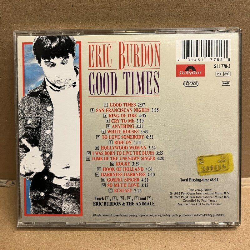 ERIC BURDON – GOOD TIMES (1992) - CD 2.EL