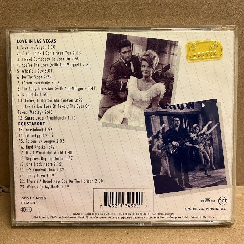 ELVIS PRESLEY – LOVE IN LAS VEGAS & ROUSTABOUT (1964) - CD 1993 2.EL