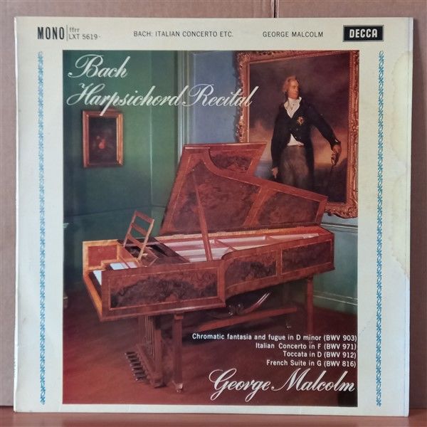 BACH, GEORGE MALCOLM – HARPSICHORD RECITAL - LP 2.EL PLAK