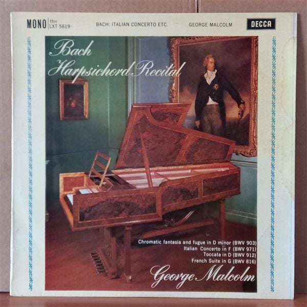 BACH, GEORGE MALCOLM – HARPSICHORD RECITAL - LP 2.EL PLAK
