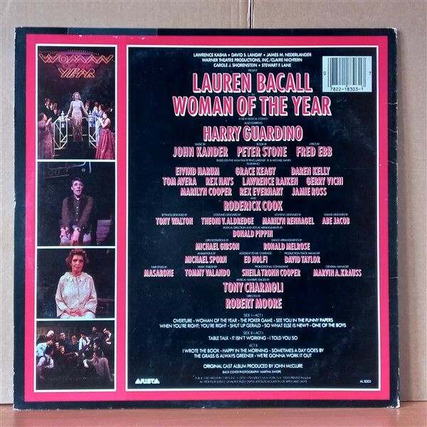 WOMAN OF THE YEAR / THE ORIGINAL BROADWAY CAST / LAUREN BACALL, HARRY GUARDINO, JOHN KANDER, PETER STONE, FRED EBB (1981) - LP 2. EL PLAK