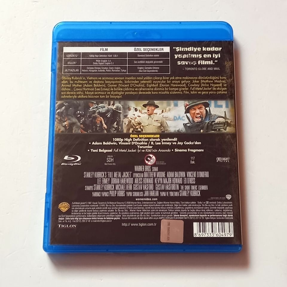 FULL METAL JACKET - MATTHEW MODINE, ADAM BALDWIN, VINCENT D'ONOFRIO - YÖN.: STANLEY KUBRICK - BLU-RAY 2.EL