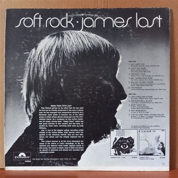 JAMES LAST – SOFT ROCK (1970) - LP 2.EL PLAK