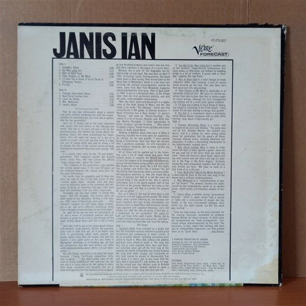 JANIS IAN – JANIS IAN (1967) - LP 2.EL PLAK