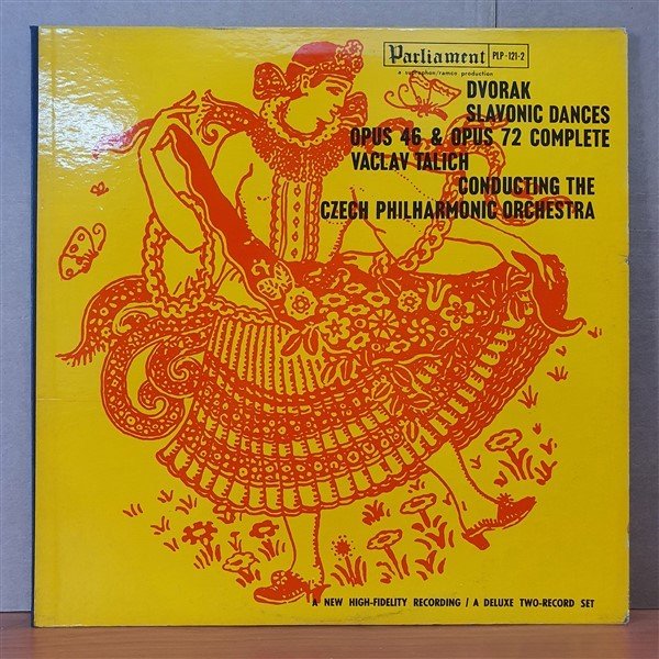 DVORAK: SLAVONIC DANCES OPUS 46 & OPUS 72 COMPLETE / VACLAV TALICH CONDUCTING THE CZECH PHILHARMONIC ORCHESTRA (1960) - 2LP 2.EL PLAK