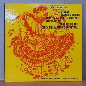 DVORAK: SLAVONIC DANCES OPUS 46 & OPUS 72 COMPLETE / VACLAV TALICH CONDUCTING THE CZECH PHILHARMONIC ORCHESTRA (1960) - 2LP 2.EL PLAK