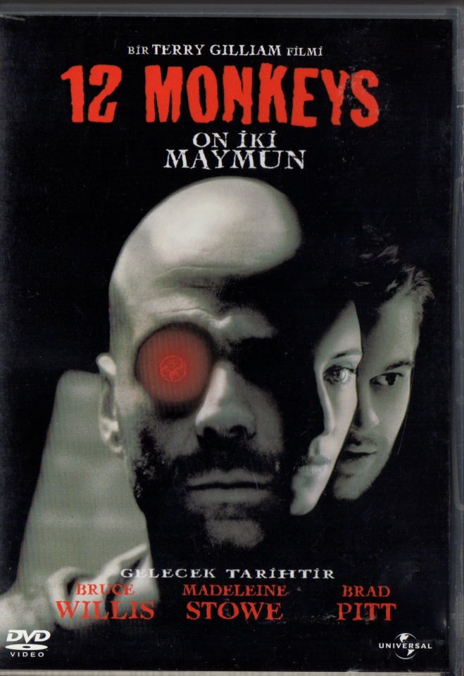 12 MAYMUN - 12 MONKEYS - BRUCE WILLIS - BRAD PITT - TERRY GILLIAM - DVD 2.EL