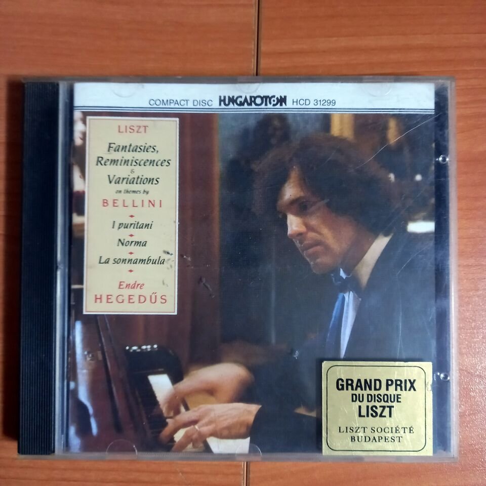 LISZT, BELLINI, ENDRE HEGEDÜS – FANTASIES LISZT REMINISCENCES & VARIATIONS ON THEMES BY BELLINI I PURITANI NORMA LA SONNAMBULA (1992) - CD 2.EL