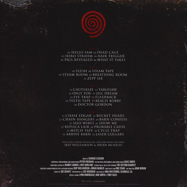 SAW ANTHOLOGY VOLUME 2 SOUNDTRACK - CHARLIE CLOUSER - 2018 2LP COLORED SIFIR PLAK