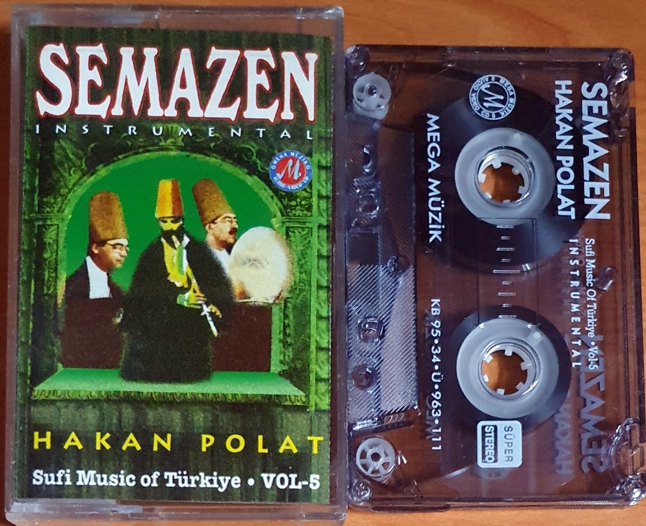SEMAZEN / HAKAN POLAT / SUFI MUSIC OF TÜRKİYE VOL 5 (1995) - KASET MEGA MÜZİK 2.EL