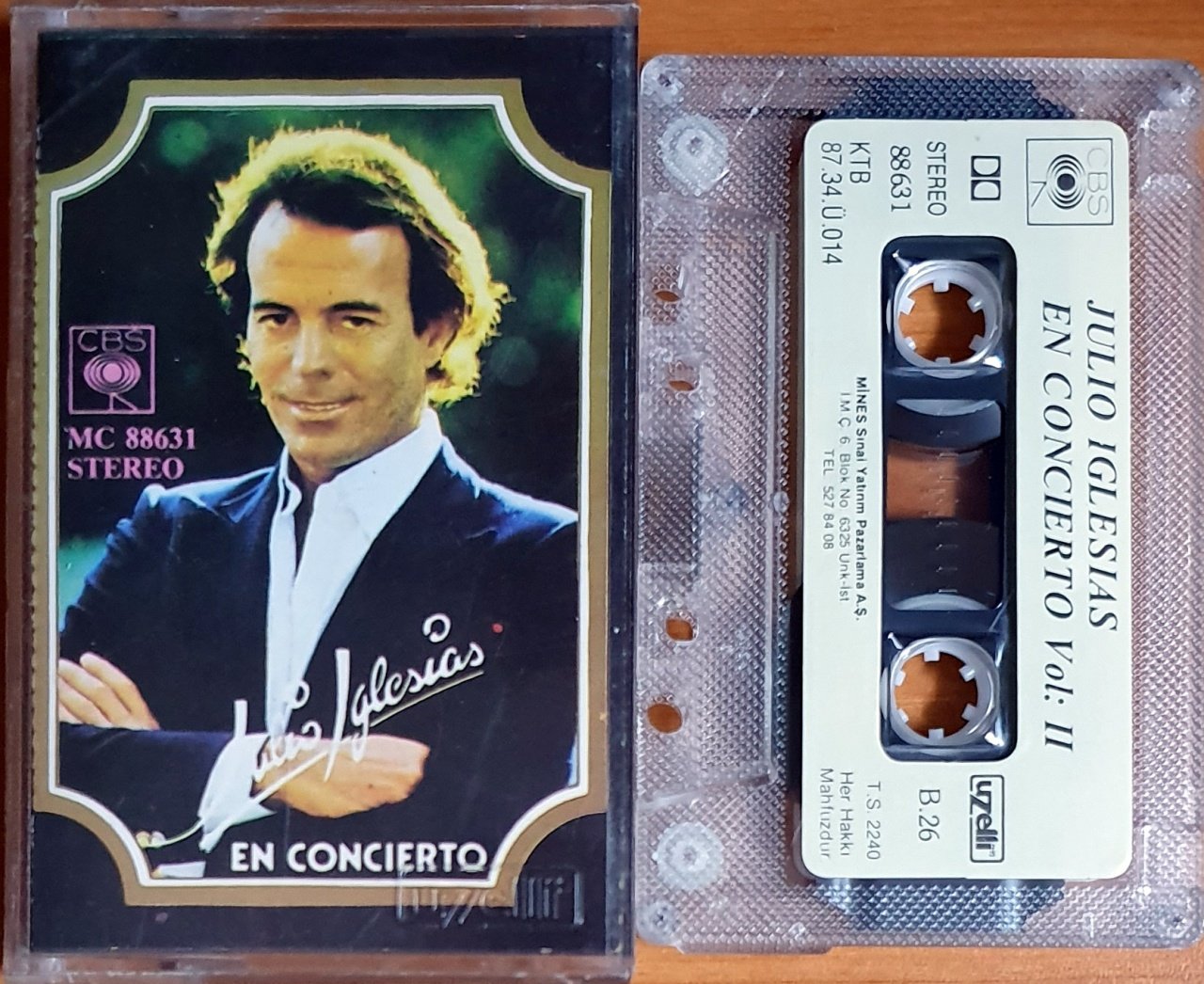 JULIO IGLESIAS - EN CONCIERTO VOL: II (1987) - KASET UZELLİ 2.EL