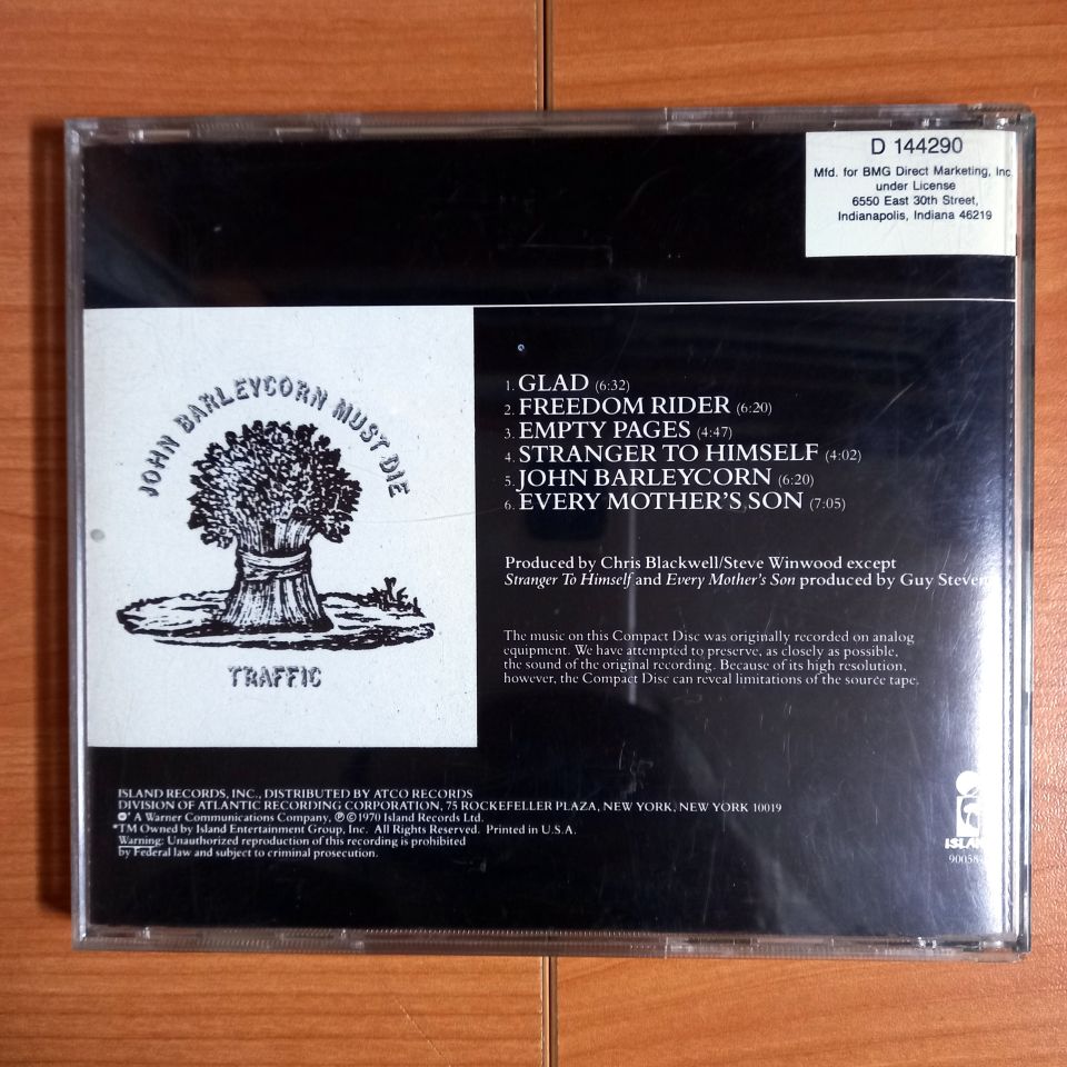 TRAFFIC – JOHN BARLEYCORN MUST DIE (1970) - CD 2.EL
