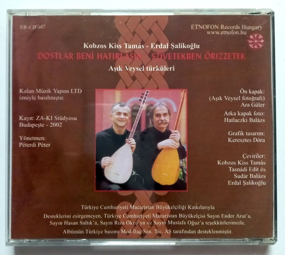 SZIVETEKBEN ORIZZETEK - AŞIK VEYSEL TÜRKÜLERİ (2002) - CD 2.EL
