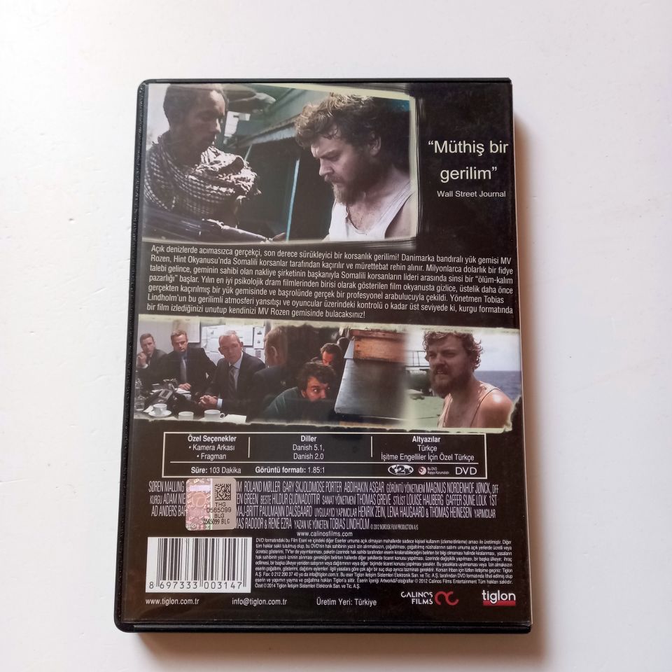 FİDYE - A HIJACKING - PILOU ASBAEK, SOREN MALLING, YÖN.: TOBIAS LINDHOLM - DVD 2.EL