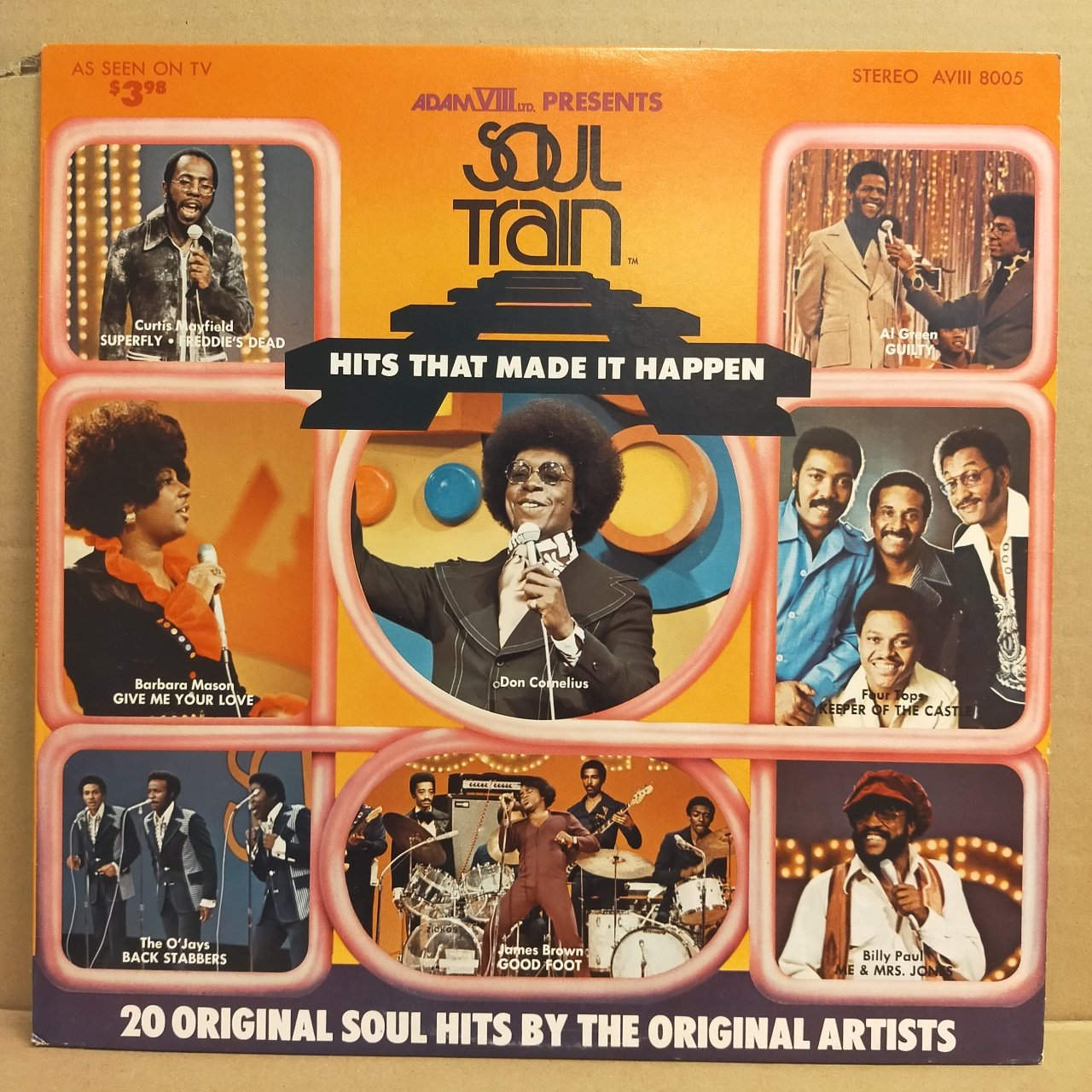 SOUL TRAIN HITS THAT MADE IT HAPPEN - V/A CURTIS MAYFIELD AL GREEN JOE TEX JAMES BROWN CYMANDE (1973) - LP 2.EL PLAK