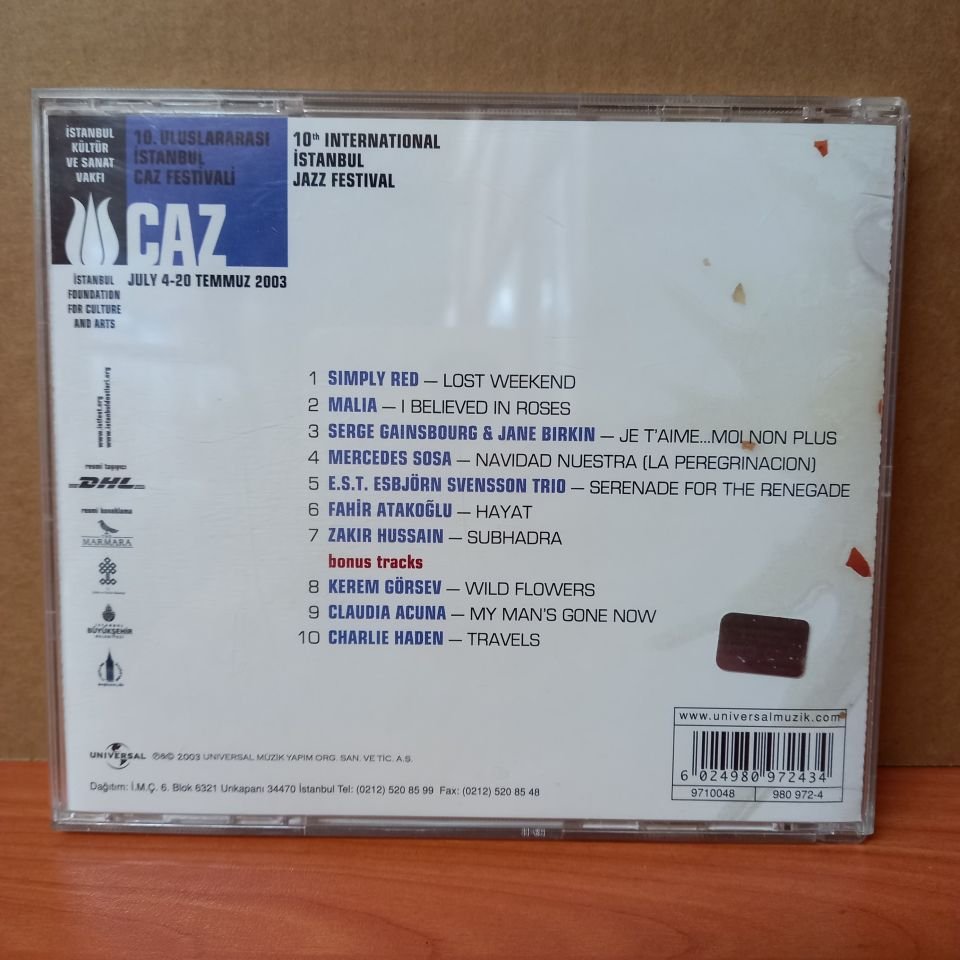 10. ULUSLARARASI İSTANBUL CAZ FESTİVALİ (2003) - CD 2.EL