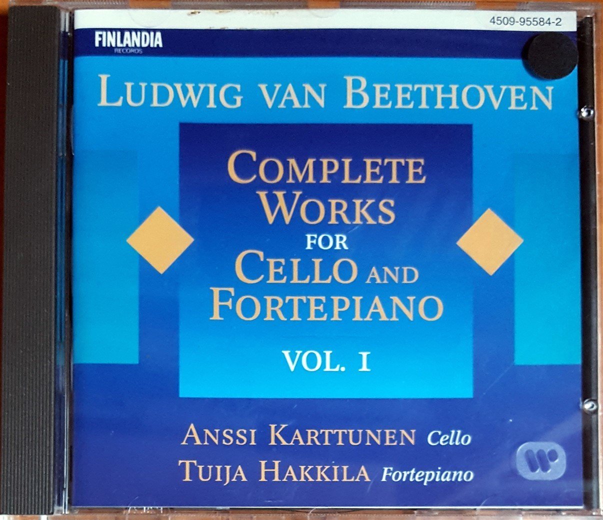 LUDWIG VAN BEETHOVEN : COMPLETE WORKS FOR CELLO AND FORTEPIANO VOL. I / ANSSI KARTTUNEN, TUIJA HAKKILA (1997) FINLANDIA RECORDS CD 2.EL