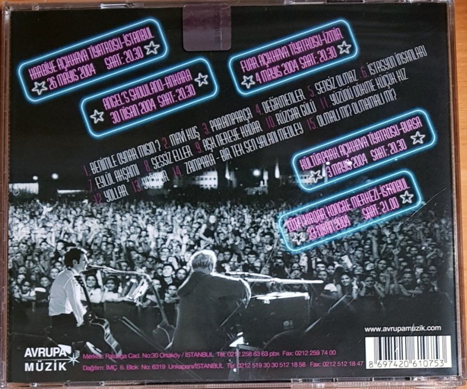 BÜLENT ORTAÇGİL & TEOMAN - KONSER (2007) - CD 2.EL