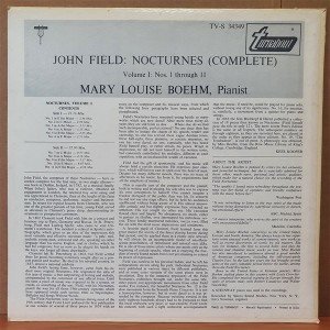 JOHN FIELD / MARY LOUISE BOEHM / NOCTURNES VOL.1 NOS. 1-11 (1970) - LP 2.EL PLAK