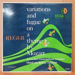 REGER / VARIATIONS AND FUGUE ON A THEME BY MOZART / AMSTERDAM CONCERTGEBOUW ORCHESTRA, EDUARD VAN BEINUM - LP 2.EL PLAK