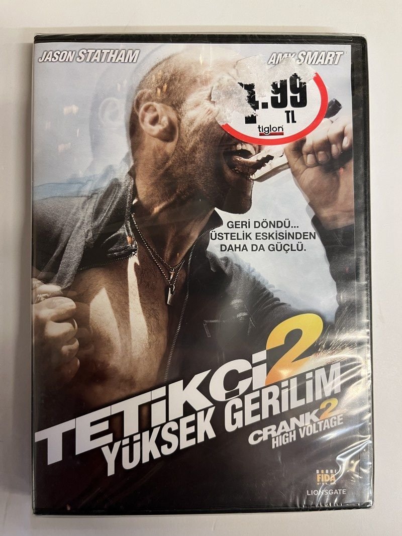CRANK 2 HIGH VOLTAGE - TETİKÇİ 2 YÜKSEK GERİLİM - JASON STATHAM - DVD AMBALAJINDA SIFIR