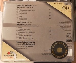 TCHAIKOVSKY, STRAVINSKY - RUSSIAN NATIONAL ORCHESTRA, VLADIMIR JUROWSKI – TCHAIKOVSKY: SUITE NO. 3 IN G, OP. 55 - STRAVINSKY: DIVERTIMENTO (BALLET SUITE FROM ''LE BAISER DE LA FÉE'') (2005) - HYBRID SACD 2.EL