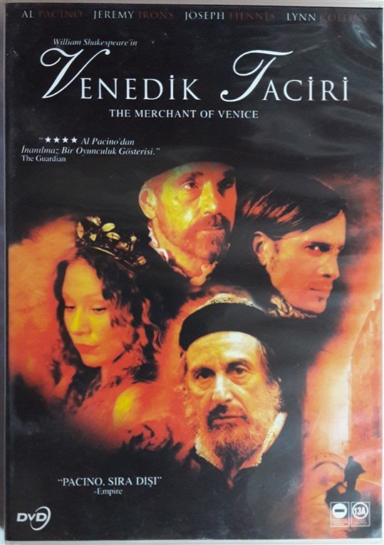 VENEDİK TACİRİ - THE MERCHANT OF VENICE - AL PACINO - JEREMY IRONS - JOSEPH FIENNES - MICHAEL RADFORD - DVD 2.EL (SHAKESPEARE)