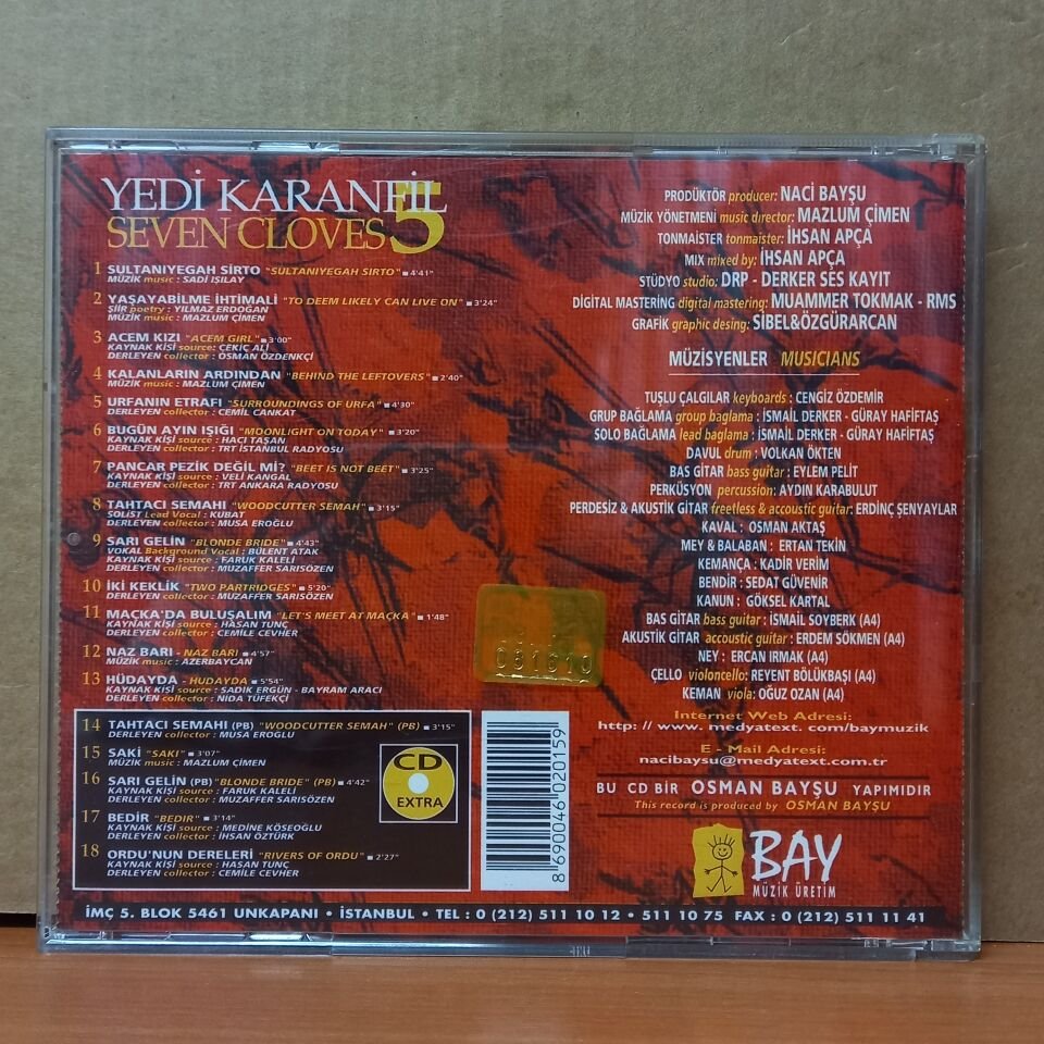 YEDİ KARANFİL 5 (1997) - CD 2.EL