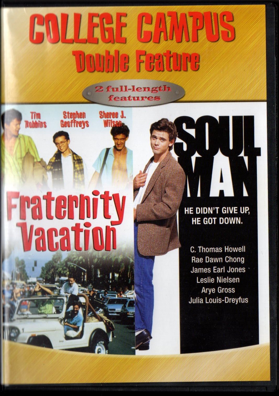 COLLEGE CAMPUS DOUBLE FEATURE: FRATERNITY VACATION & SOUL MAN - 2 FİLM DVD 2.EL 1.BÖLGE TÜRKÇE ALTYAZI YOKTUR