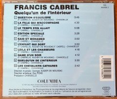 FRANCIS CABREL - QUELQU'UN DE L'INTERIEUR CD 2.EL