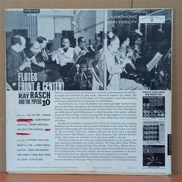 RAY RASCH AND THE PIPERS 10 – FLUTES: FRONT & CENTER! (1962) - LP 2.EL PLAK
