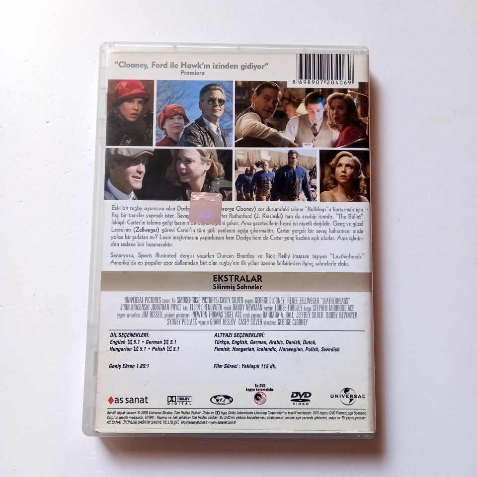 İKİLİ OYUN - LEATHERHEADS - GEORGE CLOONEY, RENEE ZELLWEGER, YÖN.: GEORGE CLOONEY - DVD 2.EL