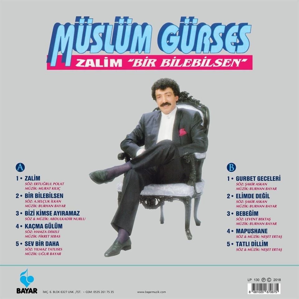 MÜSLÜM GÜRSES - ZALİM BİR BİLEBİLSEN - LP SIFIR