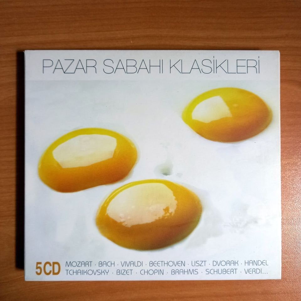 PAZAR SABAHI KLASİKLERİ / BIZET, VERDI, VIVALDI, HANDEL, MOZART, BACH, ELGAR, CHOPIN, SCHUBERT, PUCCINI (2008) - 5CD COMPILATION 2.EL
