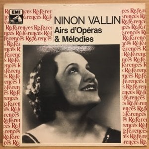 NINON VALLIN - AIRS D'OPERAS & MELODIES - 2LP MONO GATEFOLD 2.EL PLAK