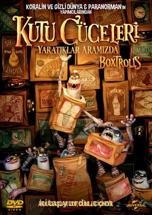 THE BOXTROLLS - KUTU CÜCELERİ YARATIKLAR ARAMIZDA - ANİMASYON - DVD 2.EL
