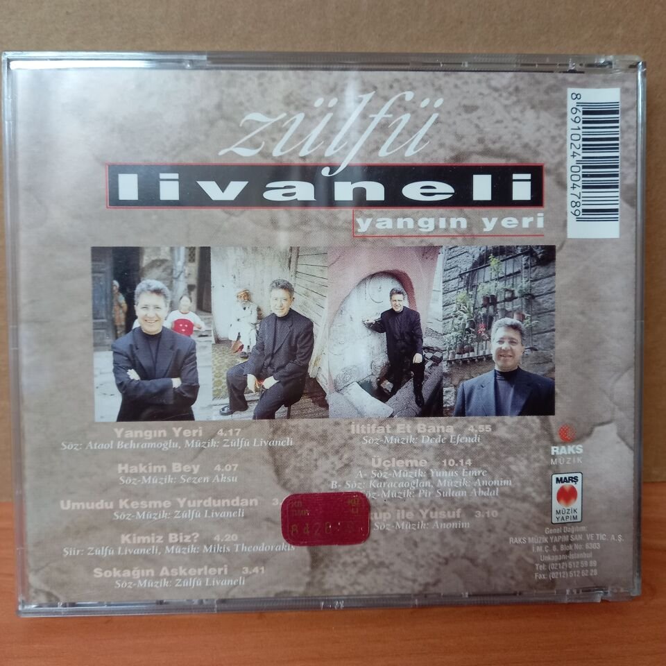 ZÜLFÜ LİVANELİ - YANGIN YERİ (1996) - CD 2.EL