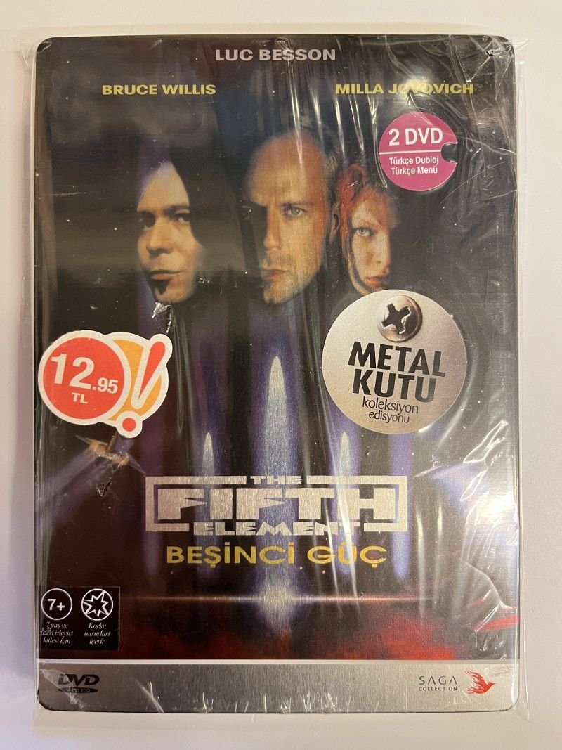 THE FIFTH ELEMENT - BEŞİNCİ GÜÇ - LUC BESSON - 2 DİSK STEELBOOK METAL KUTU DVD AMBALAJINDA SIFIR