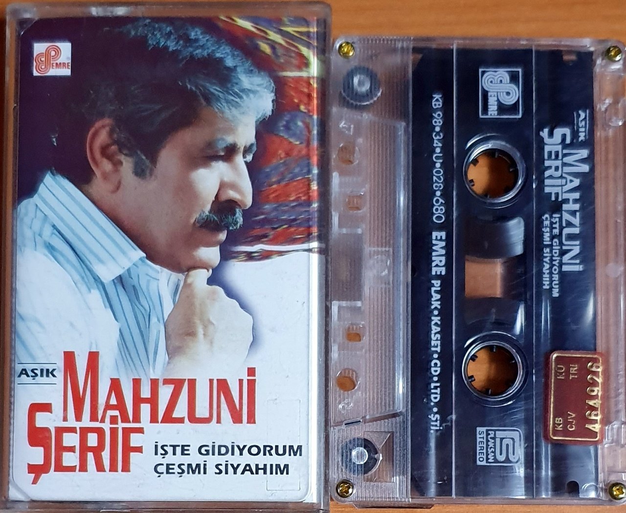 AŞIK MAHZUNİ ŞERİF - İŞTE GİDİYORUM ÇEŞMİ SİYAHIM (1998) - KASET EMRE 2.EL