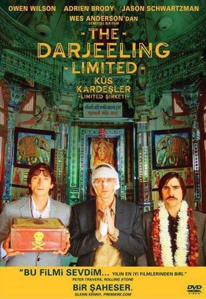 KÜS KARDEŞLER LİMİTED ŞİRKETİ - THE DARJEELING LIMITED - OWEN WILSON - ADRIEN BRODY - WES ANDERSON - DVD 2.EL