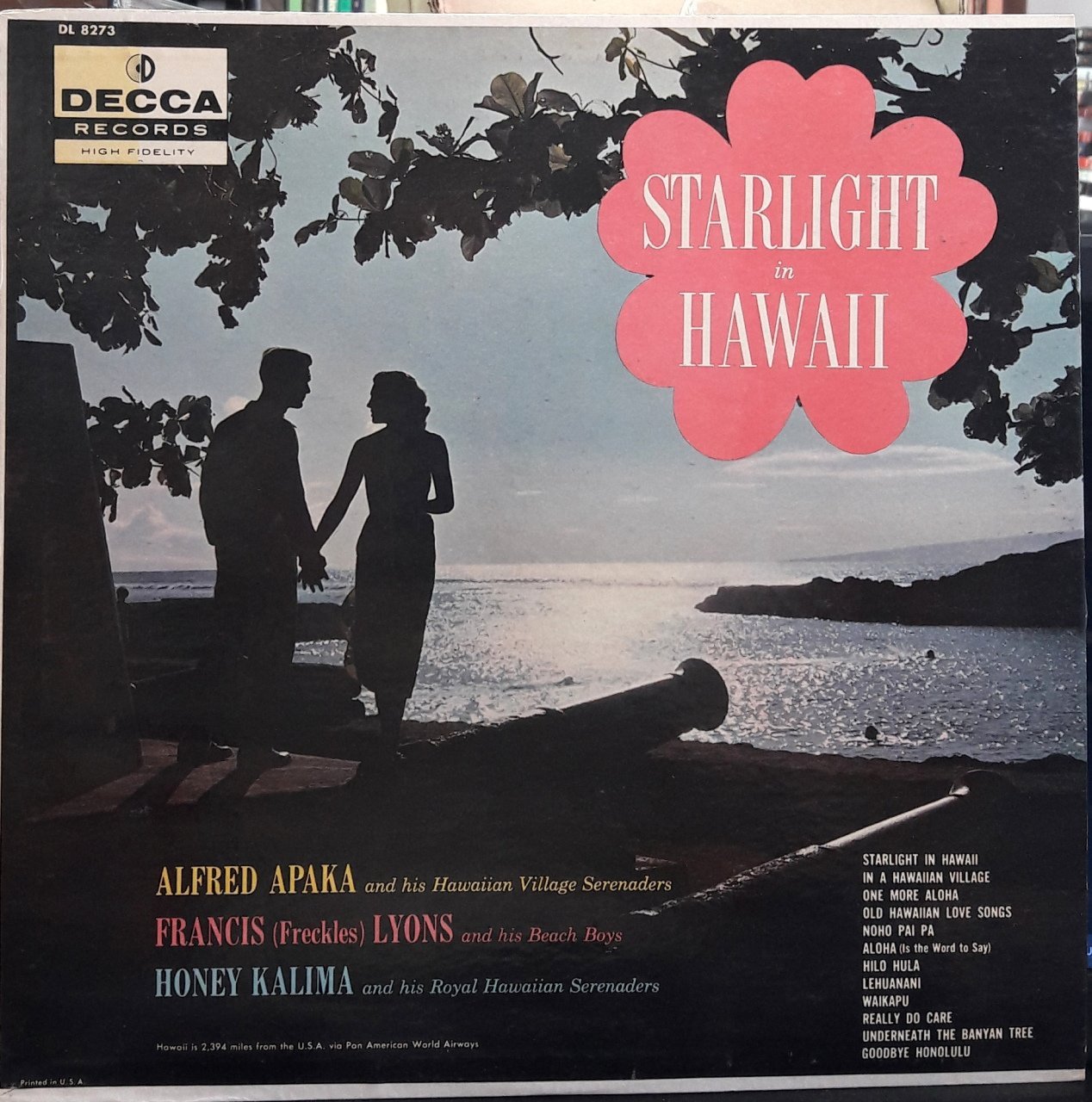 STARLIGHT IN HAWAII - ALFRED APAKA, FRANCIS LYONS, HONEY KALIMA - PLAK 2.EL