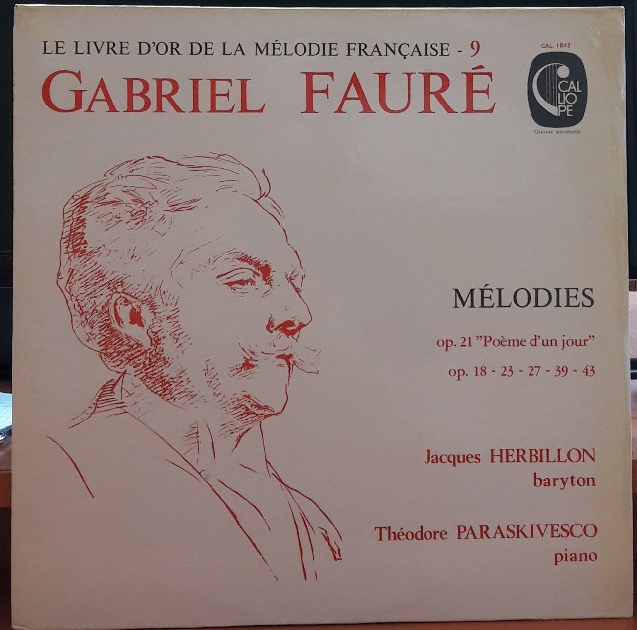 FAURÉ: MÉLODIES, JACQUES HERBILLON VOL.9 (1974) - PLAK 2.EL