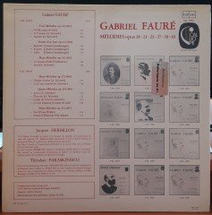 FAURÉ: MÉLODIES, JACQUES HERBILLON VOL.9 (1974) - PLAK 2.EL