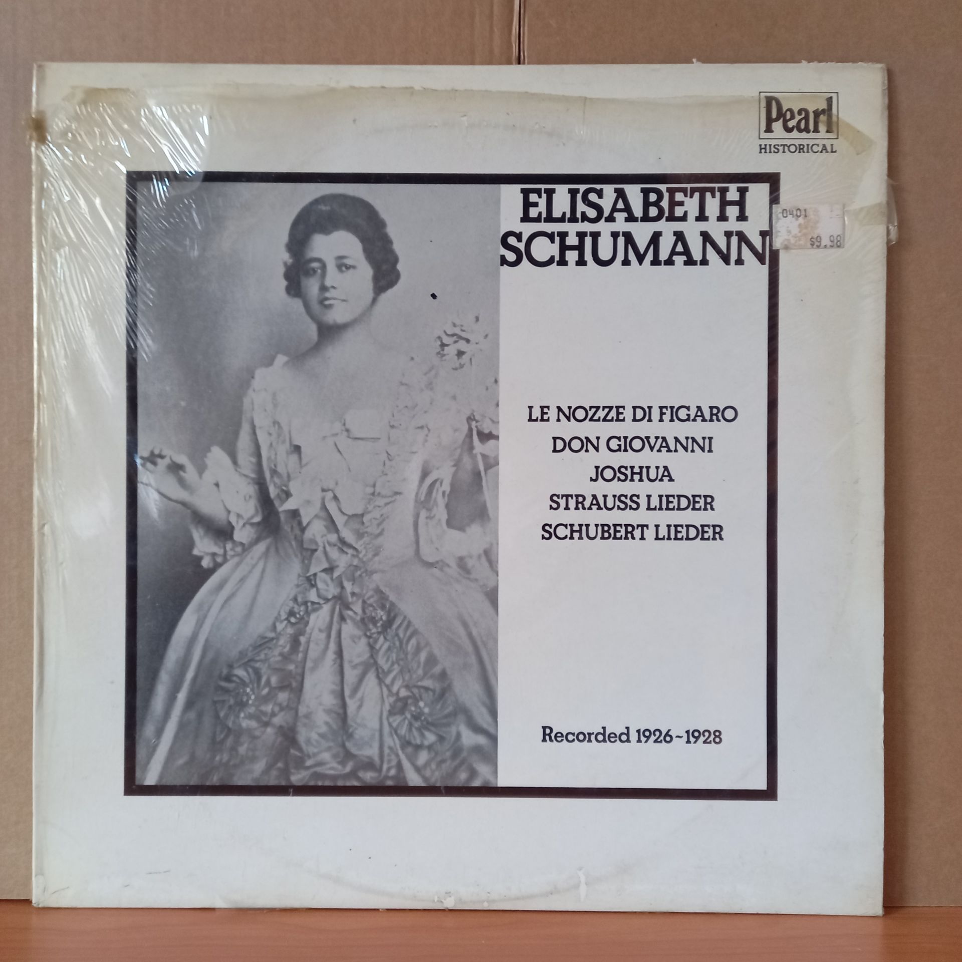 ELISABETH SCHUMANN – ELISABETH SCHUMANN (RECORDED 1926-1928) / HANDEL, MOZART, SCHUBERT, STRAUSS - LP DÖNEM BASKISI SIFIR PLAK