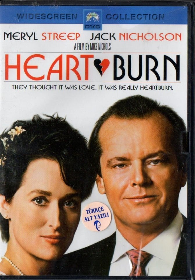 HEARTBURN (1986) MERYL STREEP, JACK NICHSOLSON - MIKE NICHOLS - DVD AMBALAJINDA SIFIR