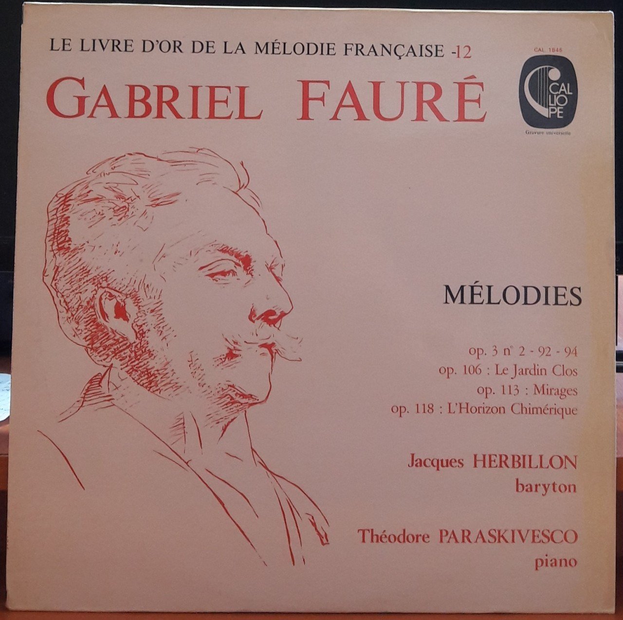 FAURÉ: MÉLODIES, JACQUES HERBILLON VOL.12 (1974) - PLAK 2.EL